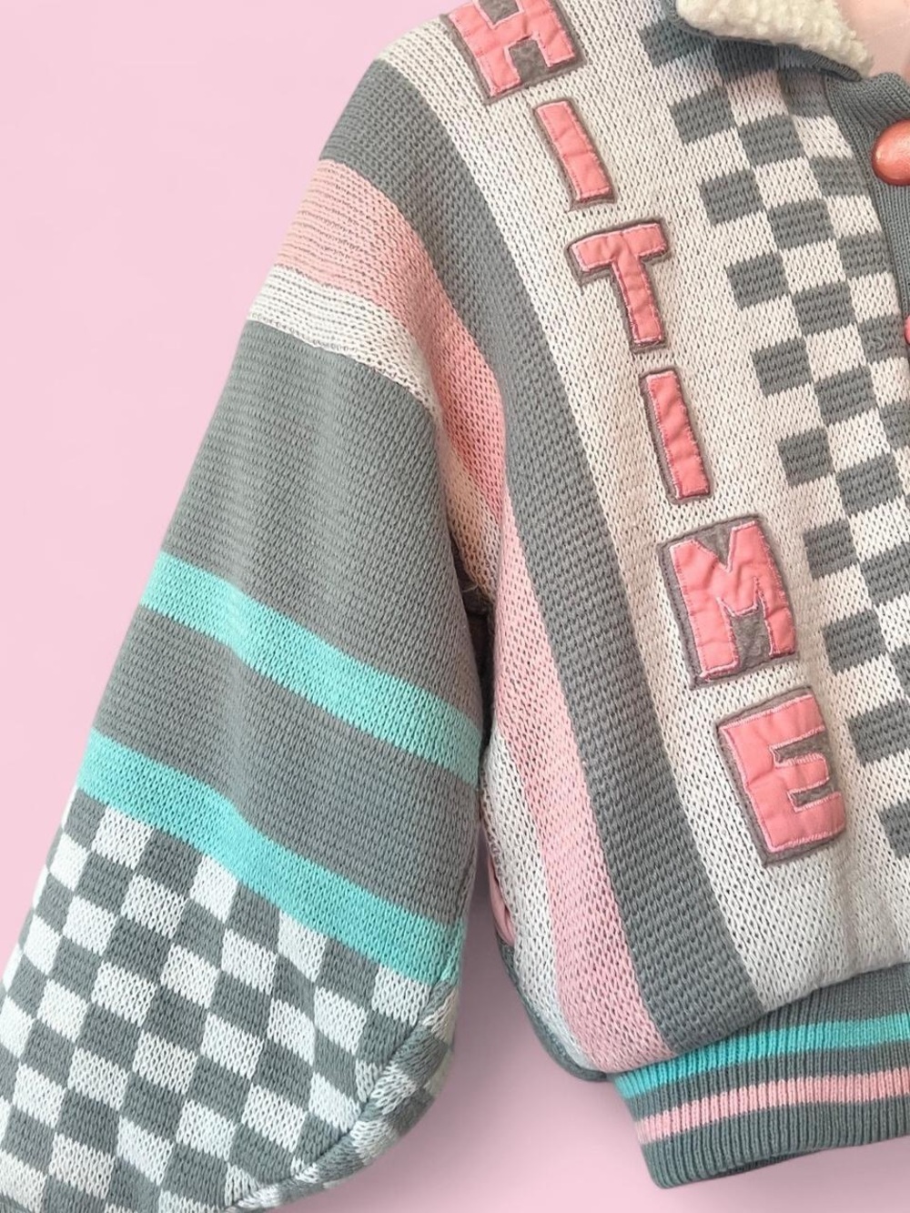 1980s Pastel Kpop Sweater Jacket